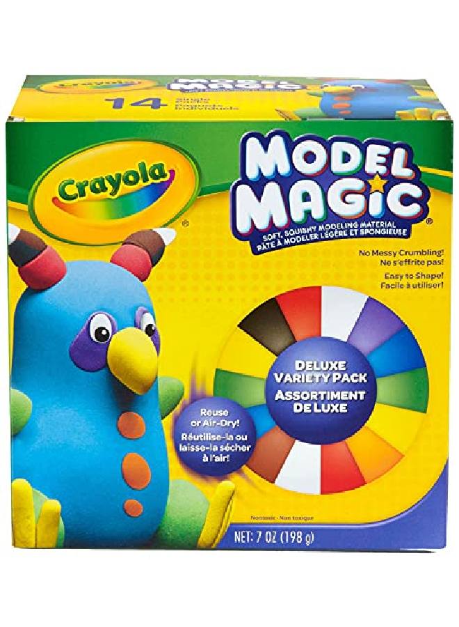 Crayola Model Magic Deluxe Craft Pack Clay Alternative Gift For Kids 14 Single Pack 7 Oz - Image 1