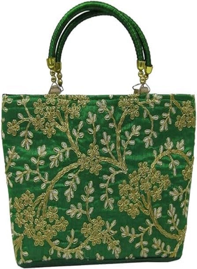 brown leaf Rajasthani Women's Bag Purse Potli Bag For Wedding Anniversary arty Favours Return Gifting Bags (Pack Of 8) - Image 4
