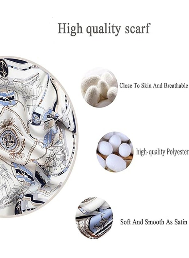 Women Head Scarf Silky Square Scarf Lightweight Neck Scarf Hair Bandana Fashion Accessories - Image 4