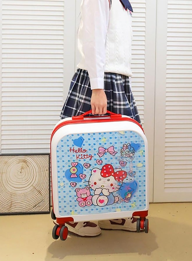 JCB CHIC 20 بوصة أمتعة أطفال متدرجة ثلاثية الأبعاد بنقوش كرتونية ثلاثية الأبعاد حقيبة سفر الأطفال حقيبة سفر الأولاد والبنات حقيبة أمتعة دوارة مع قفل حقيبة سفر صغيرة بعجلات للطلاب المراهقين حقيبة صغيرة بعجلات للركوب في المدرسة - Image 4