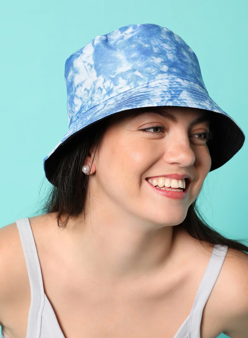 Haute Sauce Blue Tie-Dye Bucket Cap