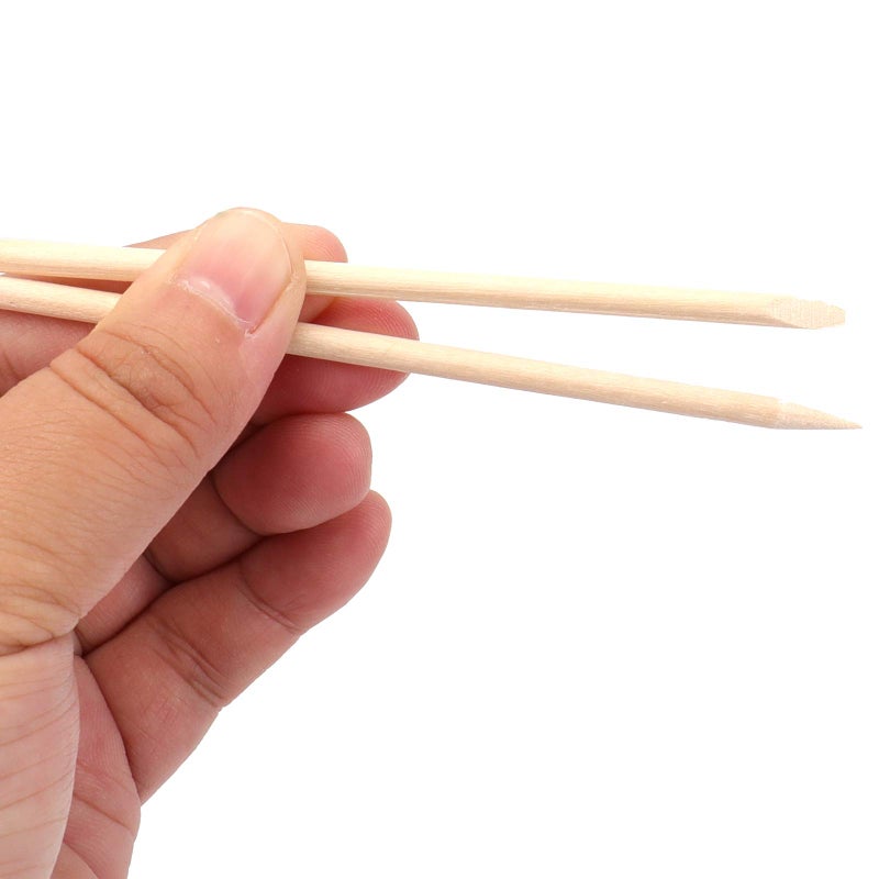 Hedume هيدوم 600 قطعة عصي أظافر خشبية برتقالية، مزيل جلد مزدوج الجوانب متعدد الوظائف، أداة مانيكير وباديكير بنهاية مدببة ونهاية مسطحة - Image 3