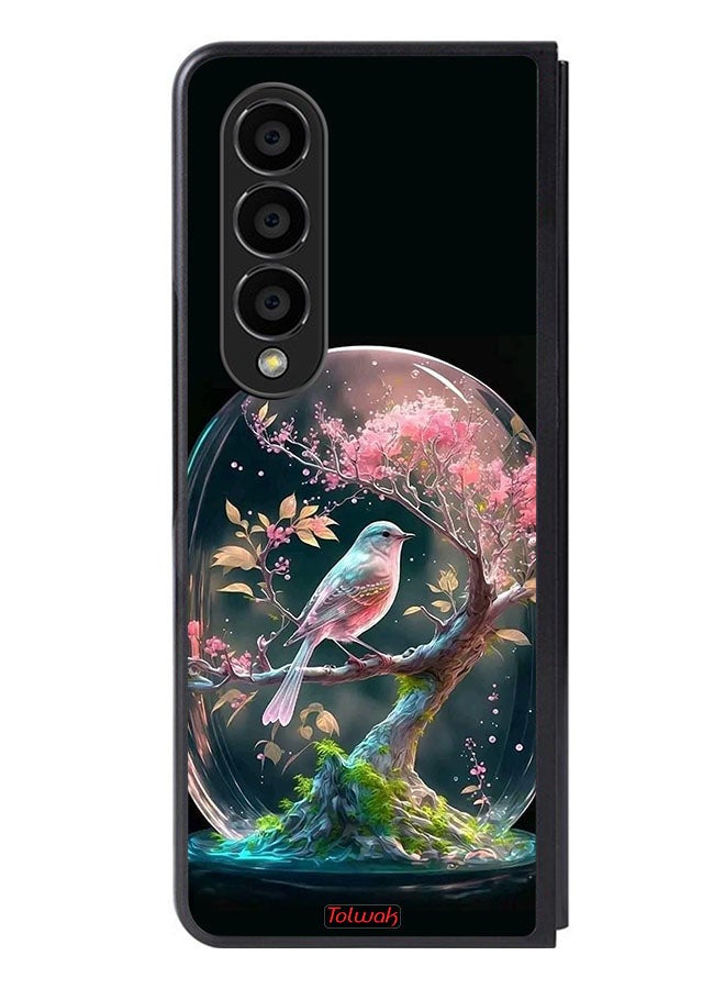 Tolwak Samsung Galaxy Z Fold 4 Protective Case Cover Bird In Jarr - Image 1