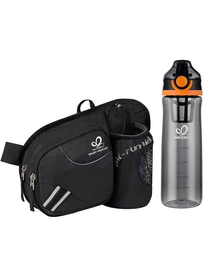 WATERFLY WATERFLY Fanny Pack Waist Bag: Waist Pack for Women Men with Water Bottle Holder Hiking Fanny Pack for Running Walking DogWalking Travel Cycling  - Image 1