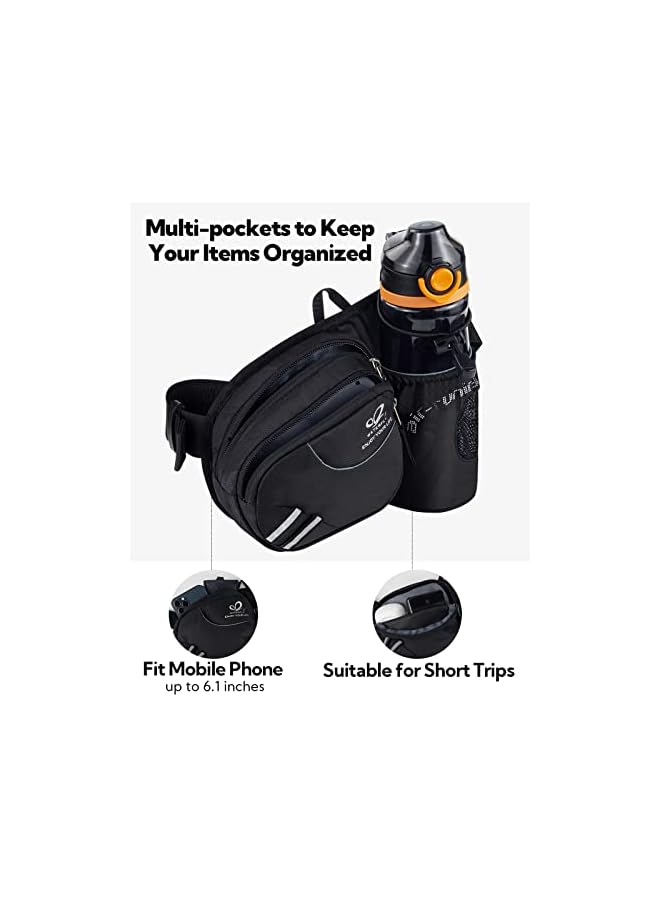 WATERFLY WATERFLY Fanny Pack Waist Bag: Waist Pack for Women Men with Water Bottle Holder Hiking Fanny Pack for Running Walking DogWalking Travel Cycling  - Image 3