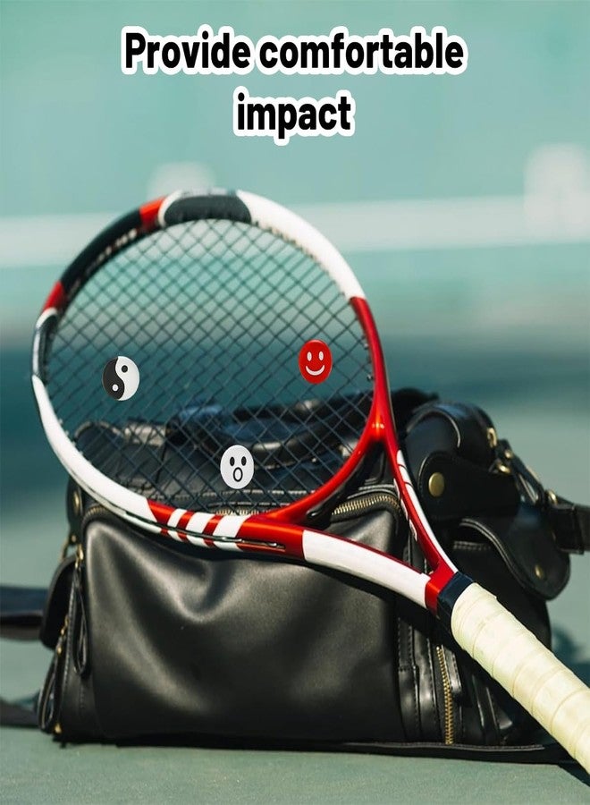 BCNJEPIN 12PCS Tennis Dampener, Silicone Tennis Racket Dampeners with 6 Fun Designs, Tennis Shock Absorber, Vibration Dampener for Tennis Enthusiasts and Beginners, 2.3cm x 2.3cm x 0.7cm - Image 4