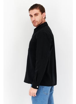 Esprit x Rest and Recreation Men Textured Long Sleeve Jacket Shirt, Black  - Image 2