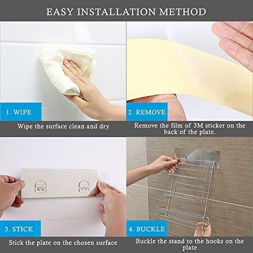 IQS Enterprise 4 Toothbrush Holder Cup for Home Bathroom Wall Mountable Durable and Stable Toothbrush Holder with 4 Slots for Keeping Toothpaste Comb Cream Lotion Space Saving Toothbrush Organizer - Image 5