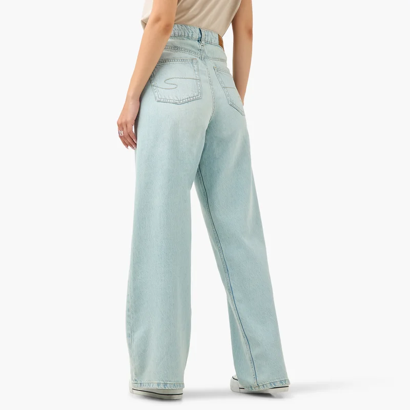 Lee Cooper Lee Cooper Wide Leg Jeans with Pockets