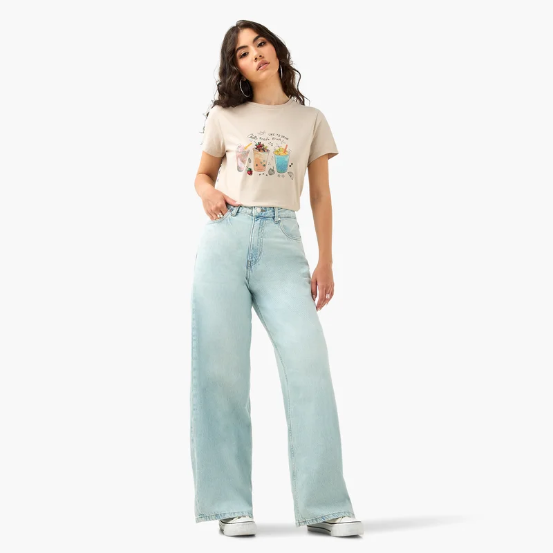 Lee Cooper Lee Cooper Wide Leg Jeans with Pockets