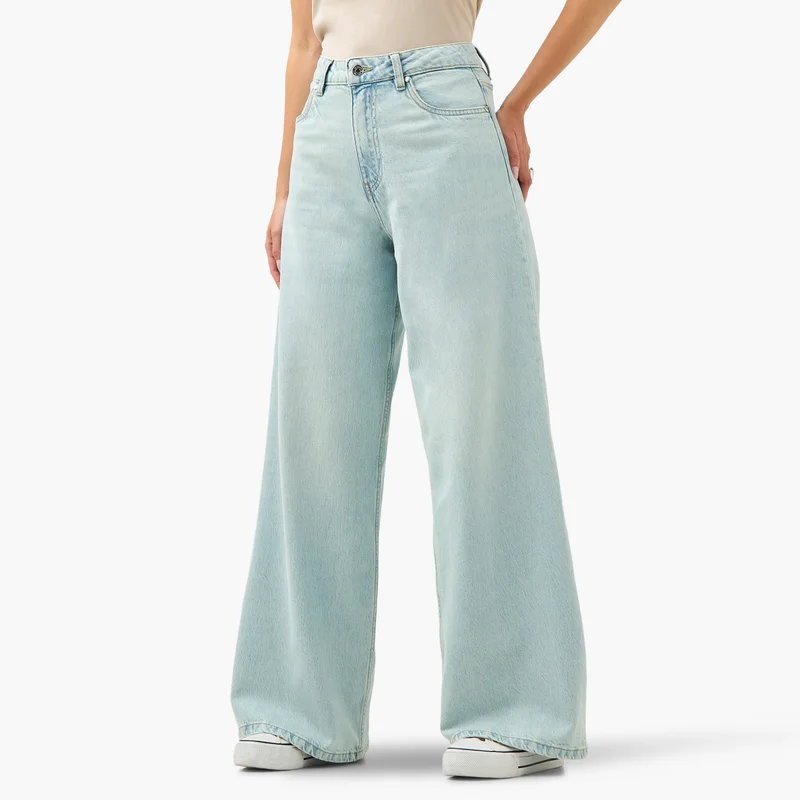 Lee Cooper Lee Cooper Wide Leg Jeans with Pockets