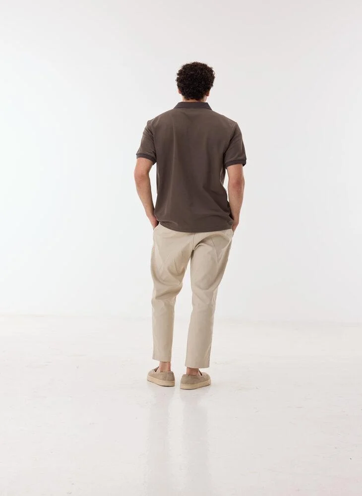 Ashita Fernandes  Rami Men’s Beige Cotton Pants – Relaxed Fit | Full Length | Lightweight | Waist Button Closure for Men | Best Price UAE