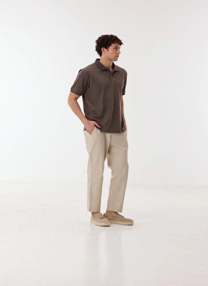 Ashita Fernandes  Rami Men’s Beige Cotton Pants – Relaxed Fit | Full Length | Lightweight | Waist Button Closure for Men | Best Price UAE