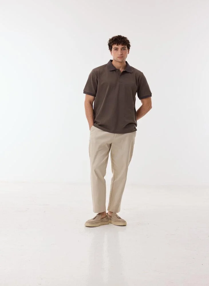 أشيتا فرنانديز Rami Men’s Beige Cotton Pants – Relaxed Fit | Full Length | Lightweight | Waist Button Closure