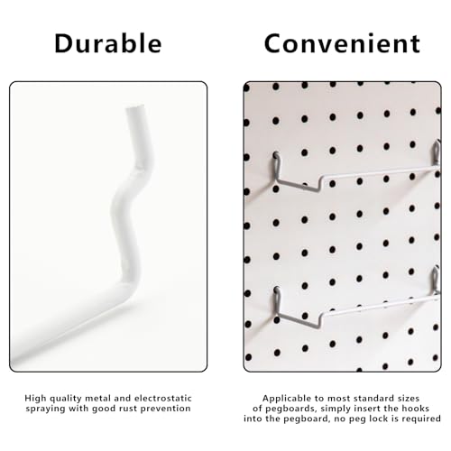 Homakover 4 Pack Pegboard Hooks - Ribbon Storage Rack, Tape & Ribbon Organizer, Fits Standard Pegboards - Image 4