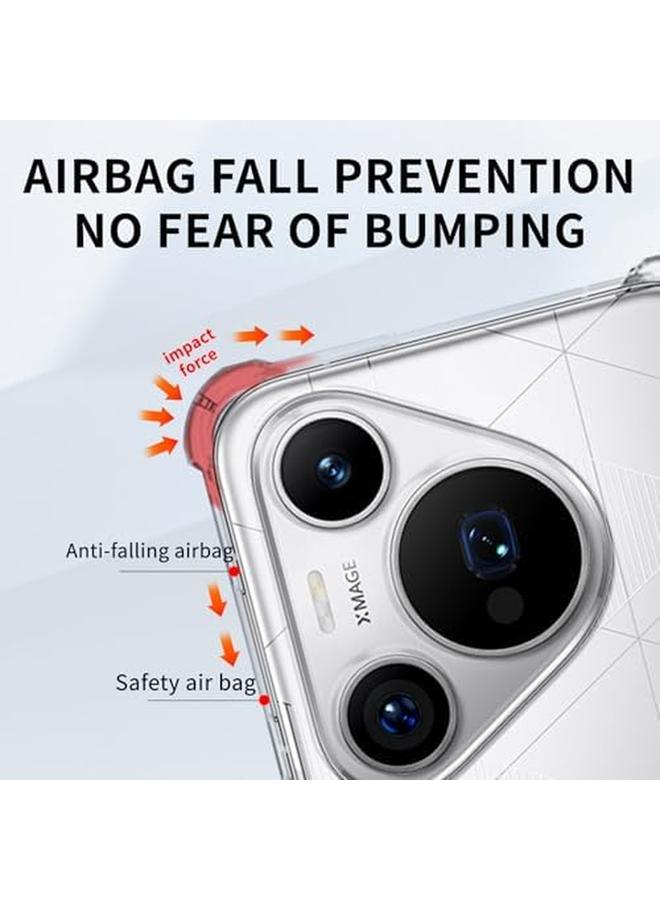 إيروريكس قطعة بالإضافة إلى قطعتين متوافقتين مع واقي شاشة الخصوصية لهاتف Huawei Pura 70 وحافظة مضادة للخدش عالية الدقة وواضحة للغاية بإطار TPU ناعم وحافظة رفيعة للغاية لهاتف Huawei Pura 70 غطاء شفاف - Image 5