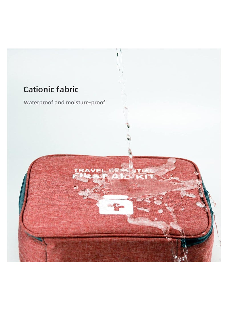 SYOSI First Aid Bag First Aid Kit Bag Empty Travel Medicine Bag Medical Supplies Organizer Bag for Home Outdoor Travel Camping Hiking Mini Empty Medical Storage Bag Portable Pouch - Image 4