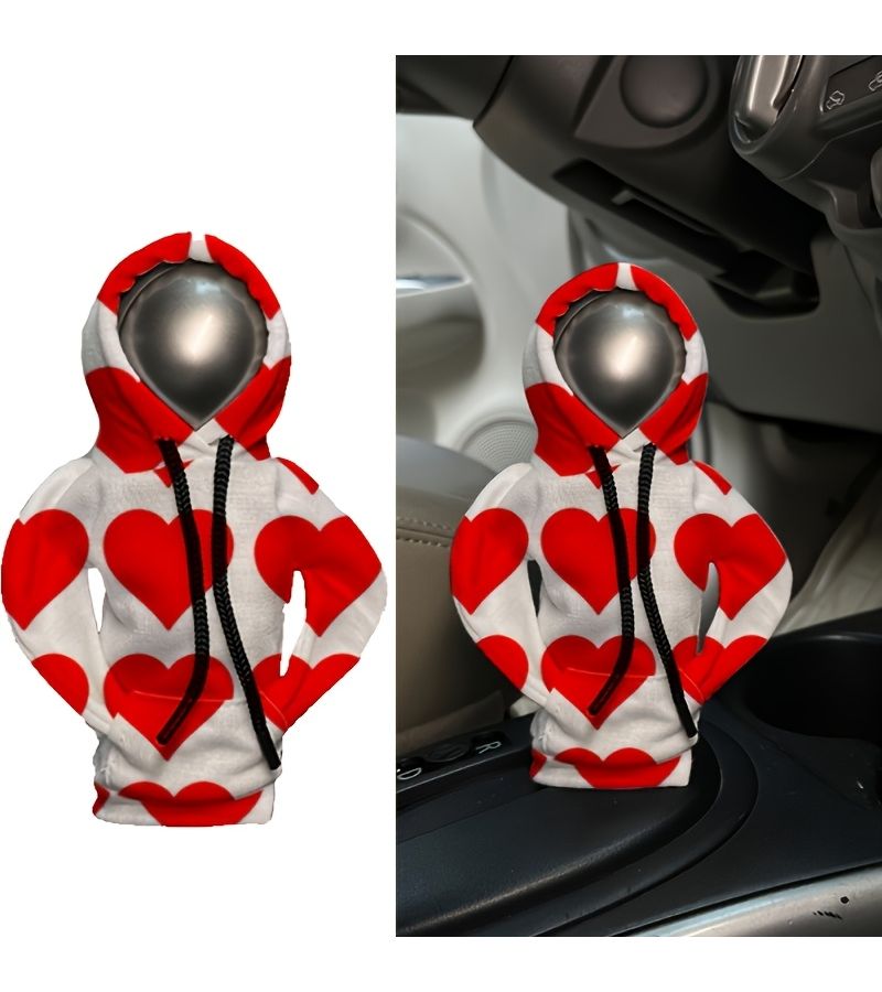 1pc Car Shift Hoodie For Shifter Cover Mini Hoodie Cute Interior Accessories Valentine Gift - Image 4