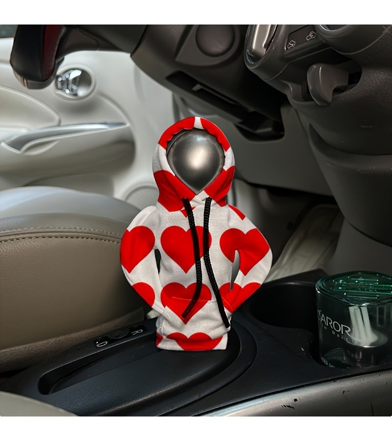 1pc Car Shift Hoodie For Shifter Cover Mini Hoodie Cute Interior Accessories Valentine Gift - Image 2