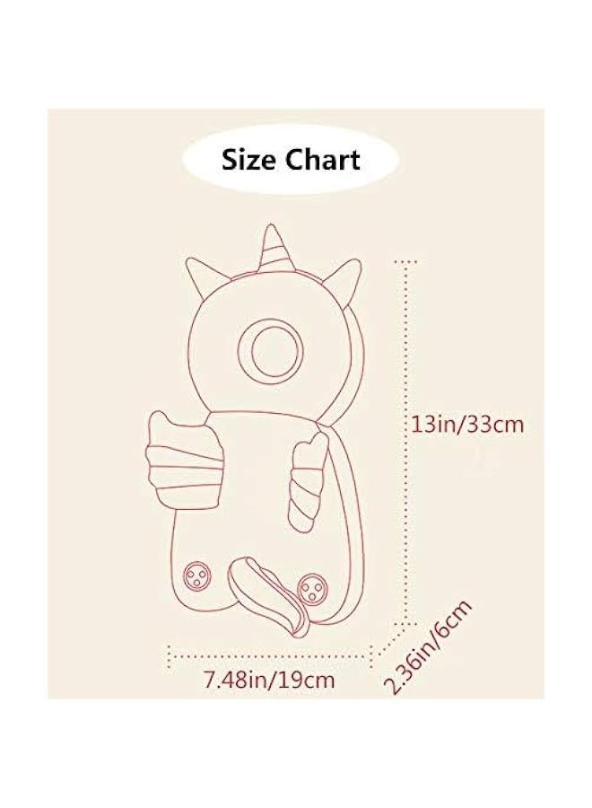 HOOKOR Baby Head Protector,Toddler Baby Head Protection Cushion Backpack,Adjustable Infant Support Head Pillows Soft Baby Nursery Pillows for Crawling & Walking (Blue Angel)  - Image 2