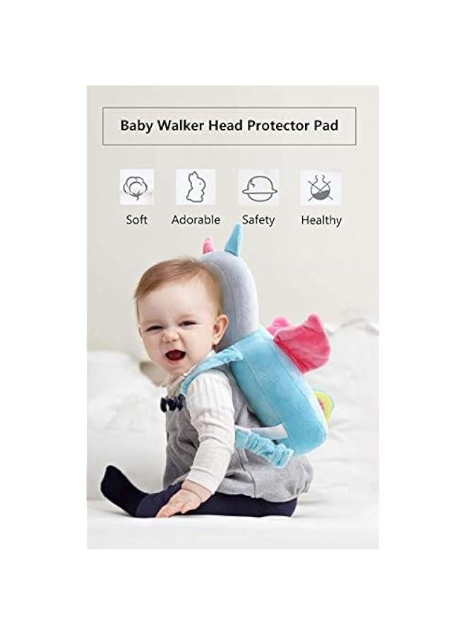 HOOKOR Baby Head Protector,Toddler Baby Head Protection Cushion Backpack,Adjustable Infant Support Head Pillows Soft Baby Nursery Pillows for Crawling & Walking (Blue Angel)  - Image 5