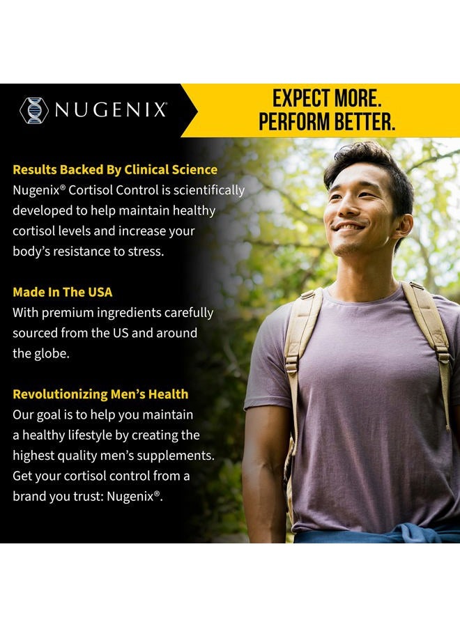 Nugenix تحكم الكورتيزول - مكمل إدارة الكورتيزول ودعم الغدة الكظرية للرجال، 60 كبسولة - Image 4