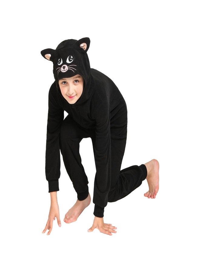 Leadtex Unisex Black Cat Costume Kids Halloween Animal Onesie for Girls Boys, Halloween Role Play Themed Party L8-10 - Image 5
