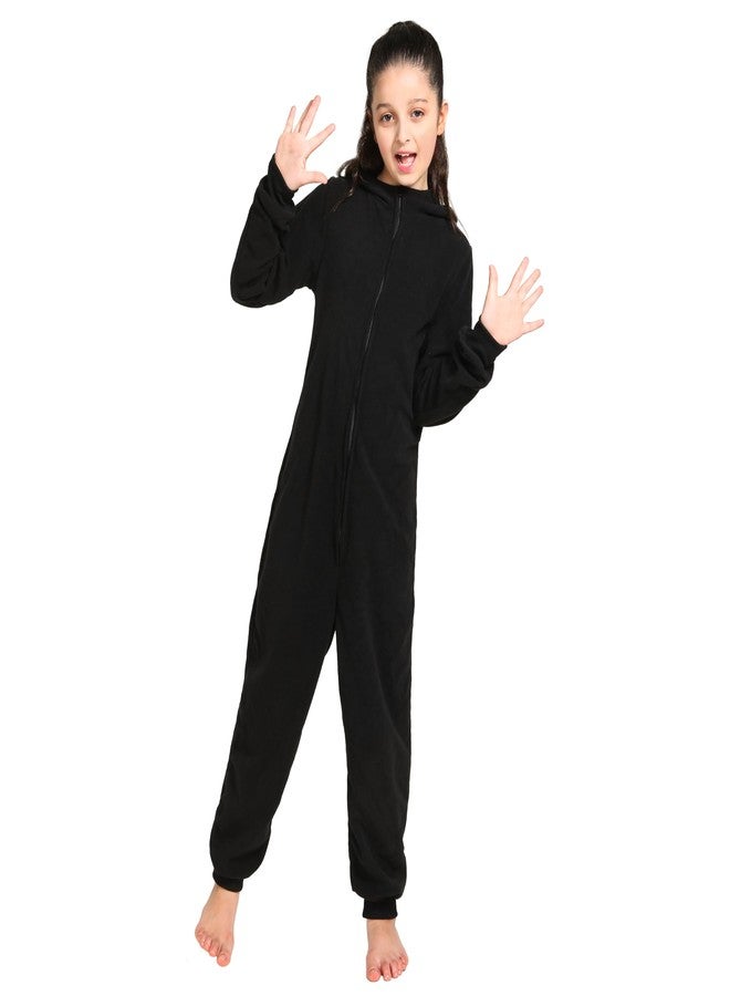 Leadtex Unisex Black Cat Costume Kids Halloween Animal Onesie for Girls Boys, Halloween Role Play Themed Party L8-10 - Image 2