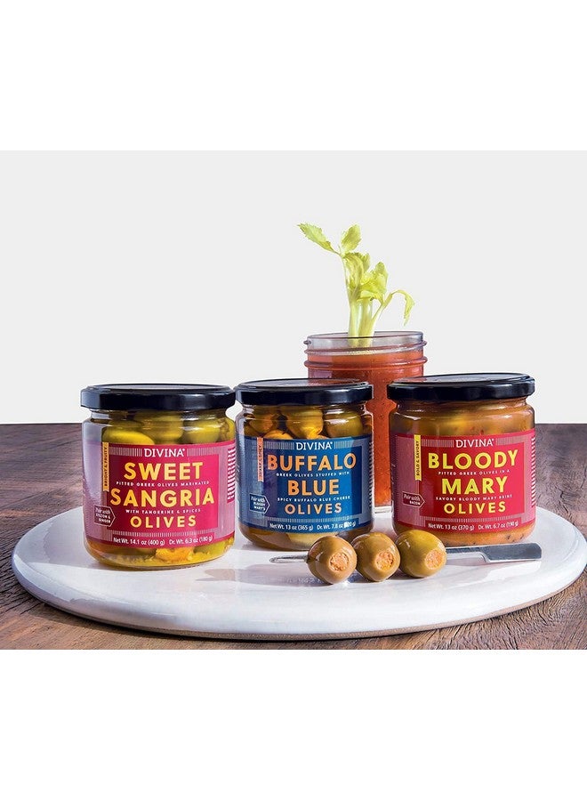 Divina Spicy Buffalo Blue-Cheese-Stuffed Greek Olives, 13 Ounce Net Weight - Image 4