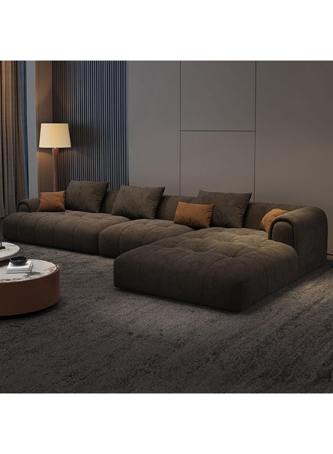 Zayn comforts L-Shaped Espresso Corner Sectional Sofa â€“ Spacious Seating with Durable Fabric for Modern Living Rooms (Left Chaise) - Image 3