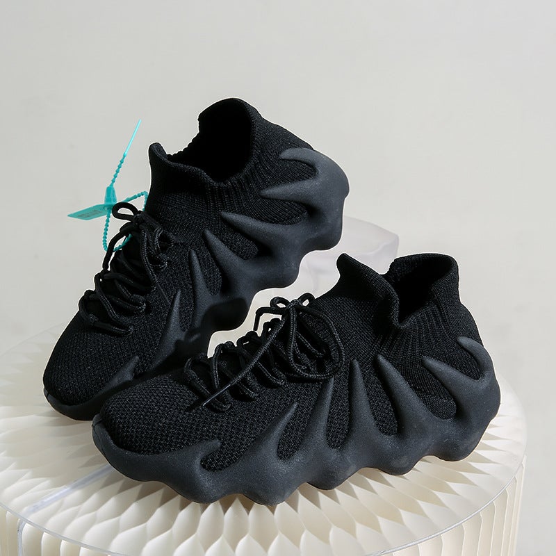 Women's Breathable Knit High Top Sneakers - Image 4
