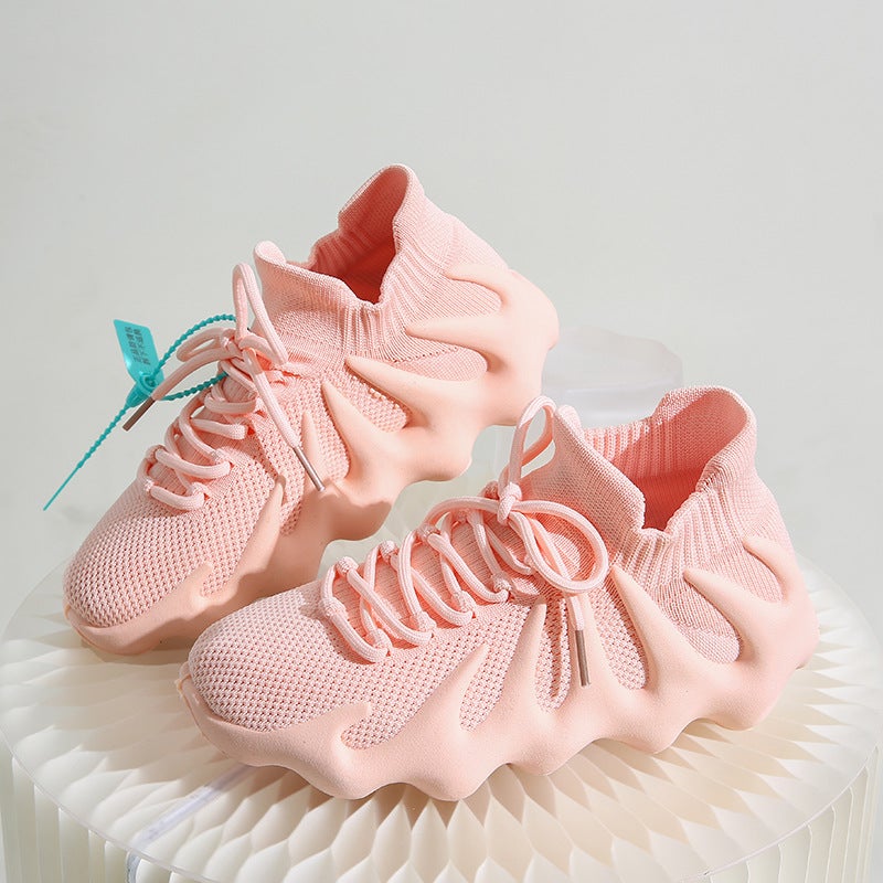 Women's Breathable Knit High Top Sneakers - Image 1
