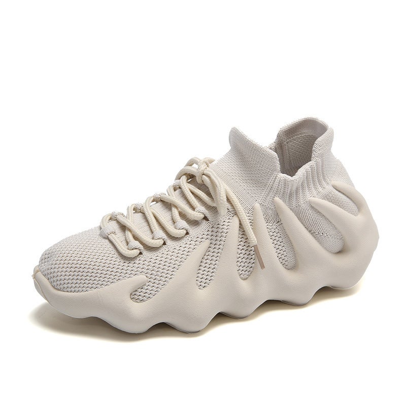 Women's Breathable Knit High Top Sneakers - Image 5