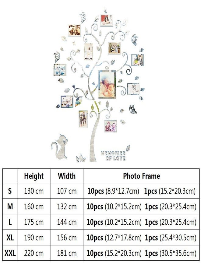 Guangmu 3D Family Tree Wall Stickers - Black Trunk Picture Frame DIY Photo Wall Decals for Living Room Decor (Black, X-Large) - Image 3