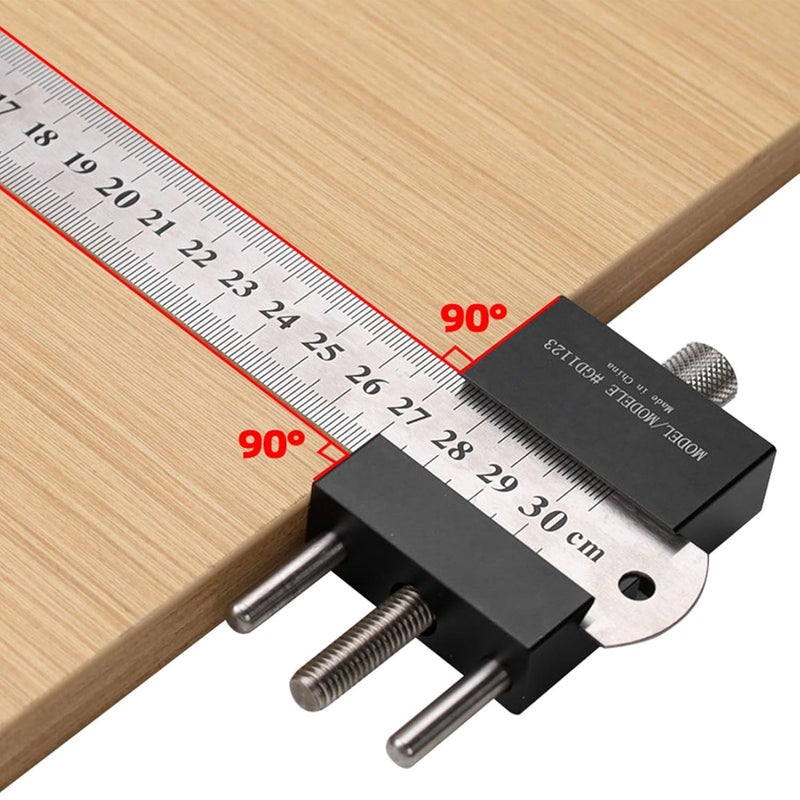 Woodworking Scriber Ruler Carpenter Positioning Tool Marking Line Ruler for Fine Woodworking - Image 4