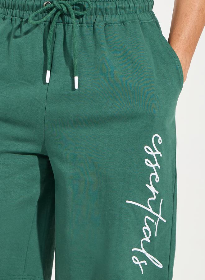 Styli Essentials Print Oversized Cotton Shorts - Image 3