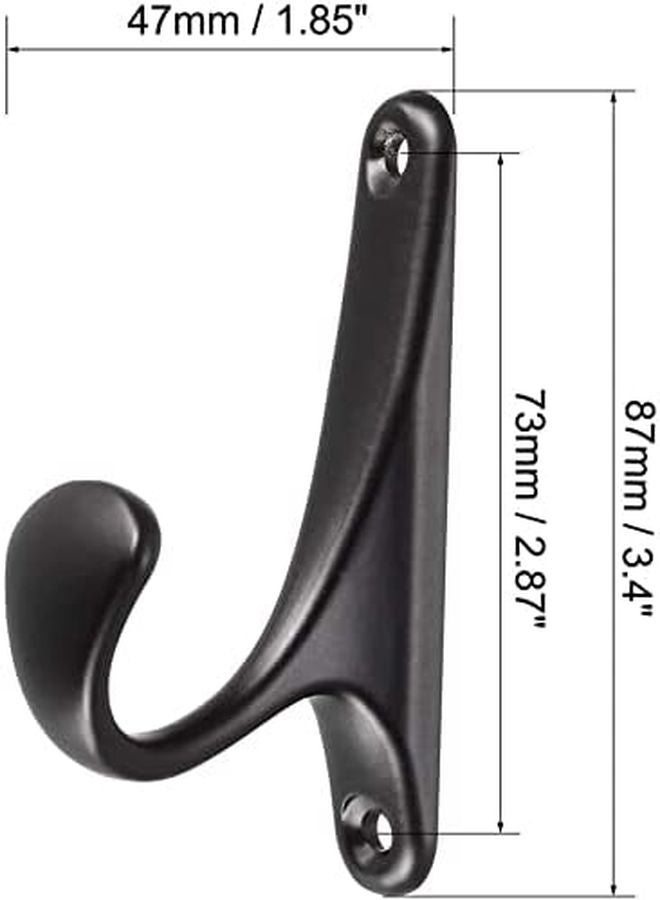 خطاف ستارة أسود مثبت على الحائط مقاس 87 مم × 23 مم × 47 مم زخرفي عبوة من قطعتين - Image 3