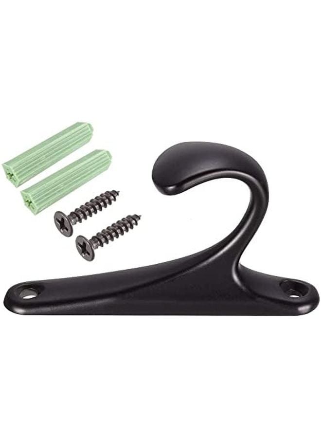 خطاف ستارة أسود مثبت على الحائط مقاس 87 مم × 23 مم × 47 مم زخرفي عبوة من قطعتين - Image 5