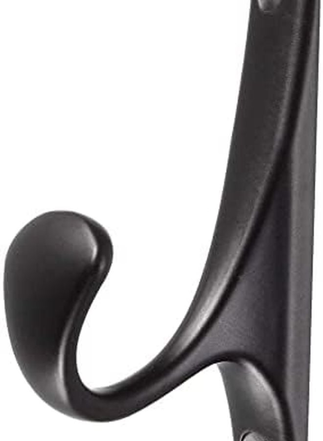 خطاف ستارة أسود مثبت على الحائط مقاس 87 مم × 23 مم × 47 مم زخرفي عبوة من قطعتين - Image 1