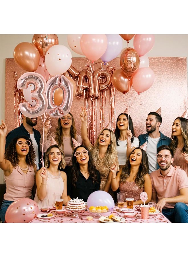 TONIFUL 16 Inch Number Balloon Rose Gold 0-9 Mylar Foil Number Balloons 10 Pcs Custom digitalal Balloons for Birthday Party Engagement Graduations Anniversary Baby Shower Decorations Party Supplies - Image 4