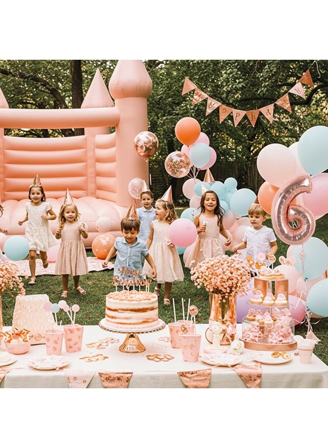 TONIFUL 16 Inch Number Balloon Rose Gold 0-9 Mylar Foil Number Balloons 10 Pcs Custom digitalal Balloons for Birthday Party Engagement Graduations Anniversary Baby Shower Decorations Party Supplies - Image 5