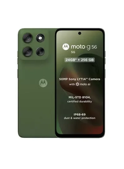 صفقة موتورولا G56 Dual SIM 5G PANTONE Dill (Green) 12GB RAM 256GB - Middle East Version على Noon EG