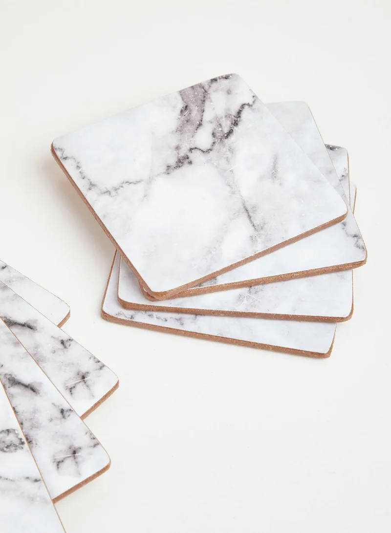 Marks & Spencer Set Of 4 Marble Effect Placemats & 4 Coasters