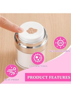 HOOKOR 4 Pack Empty Airless Pump Jar Acrylic Airless Cosmetic Container Portable Refillable Travel Size Cream Jar Vacuum Bottle Lotion Jar with Pump Lid for Skincare Cream, White  - Image 3