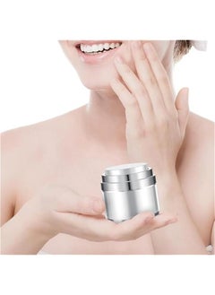 HOOKOR 4 Pack Empty Airless Pump Jar Acrylic Airless Cosmetic Container Portable Refillable Travel Size Cream Jar Vacuum Bottle Lotion Jar with Pump Lid for Skincare Cream, White  - Image 5