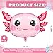 PullCrease 6 Pcs 34 Inch Axolotl Balloon Axolotl Birthday Party Decorations Aluminum Foil Inflatable Summer Supplies for Beach Themed Favor Pink Style - Image 4