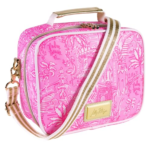 Lilly Pulitzer Insulated Lunch Box for Women, Cute Lunch Cooler Bag with Adjustable/Removable Shoulder Strap (Palm Beach Playground) - Image 2