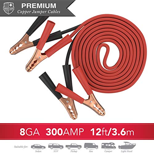 Swiss Safe 2-in-1 Car Emergency Kit | 12-FT Heavy-Duty Jumper Cables & 378-Piece Comprehensive Car First Aid Kit | Compact Roadside Auto Essentials for Vehicle Safety - Image 3