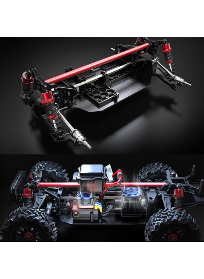 DEERC RC Car – 1:14 Scale 4WD Brushless Off Road Truck for Adults, 70km/h High Speed RC Car, RTR Brushless 1/14 Scale Drift Car for Adults, 2.4GHz RC Truck with Oil Filled Shocks - Image 2