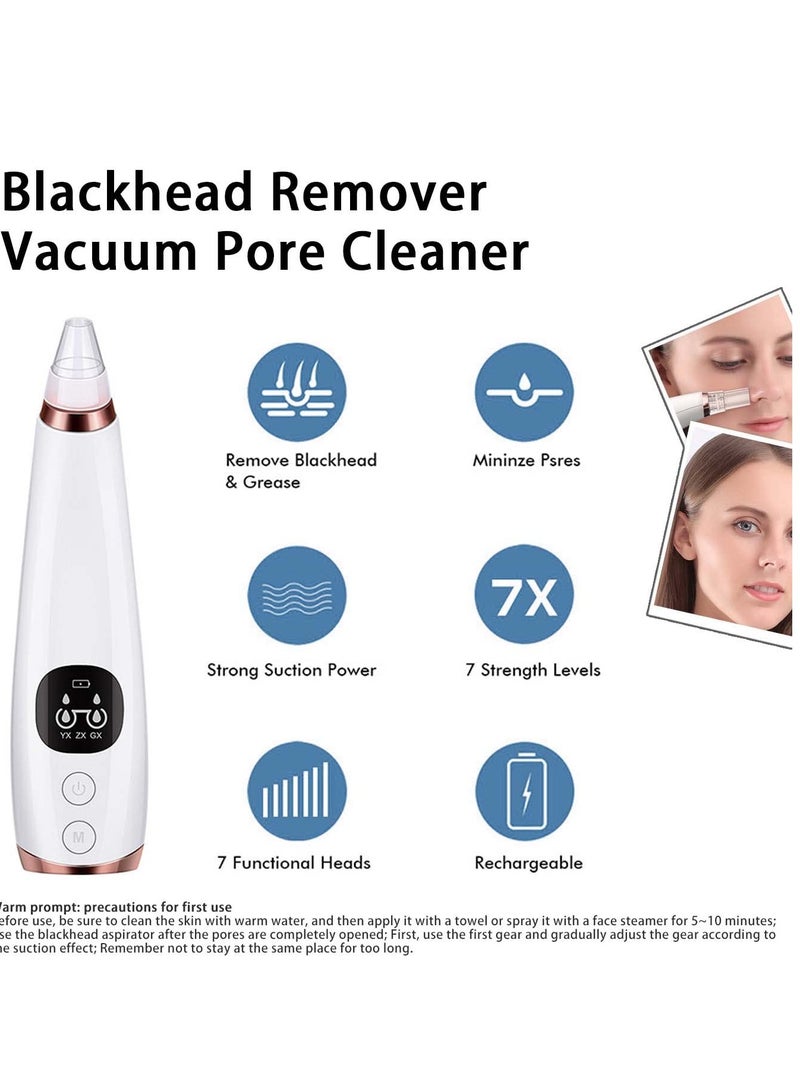 Electric Blackhead Remover Pore Vacuum,Upgraded Facial Pore Cleaner-5 Suction Power,5 Probes,USB Rechargeable Blackhead Vacuum Kit Electric Acne Extractor Tool for Women & Men - Image 4
